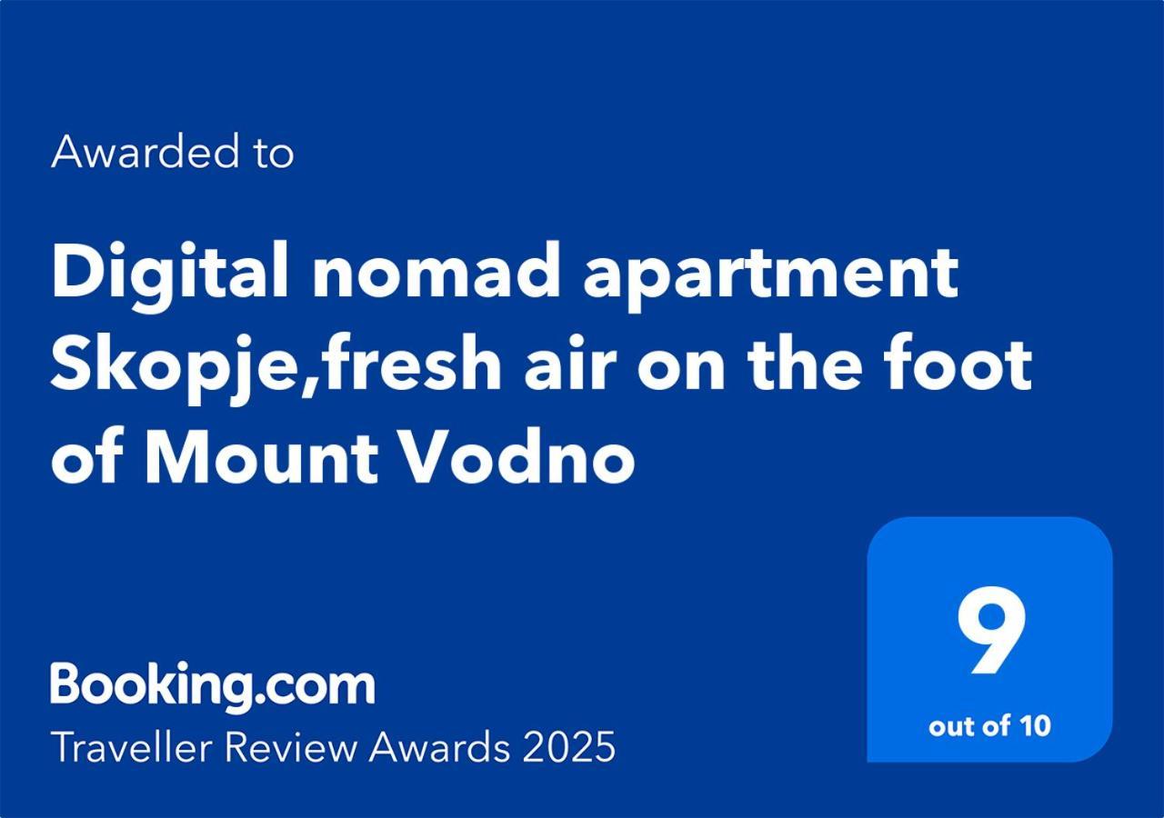 Digital Nomad Comfy Apartment,Foot Mountain Vodno And Millennium Cross,19 Min By Walk To Cener,Free Parking Szkopje Kültér fotó