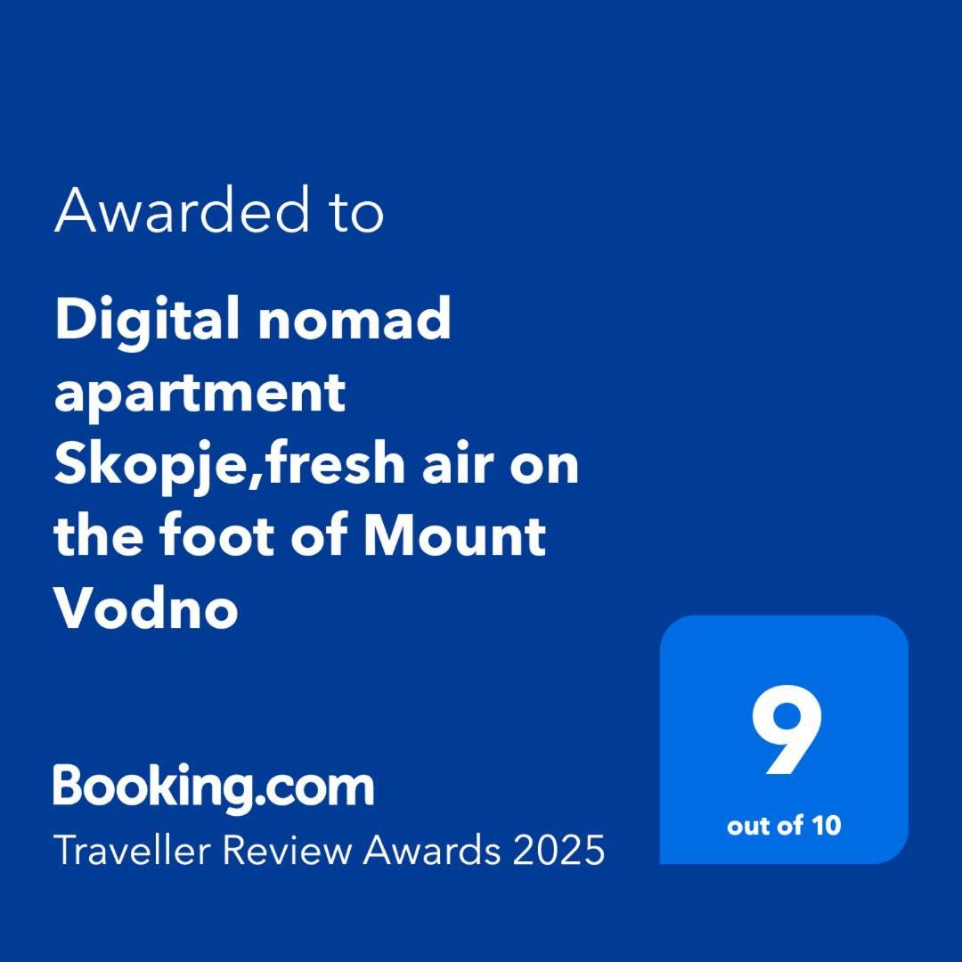 Digital Nomad Comfy Apartment,Foot Mountain Vodno And Millennium Cross,19 Min By Walk To Cener,Free Parking Szkopje Kültér fotó